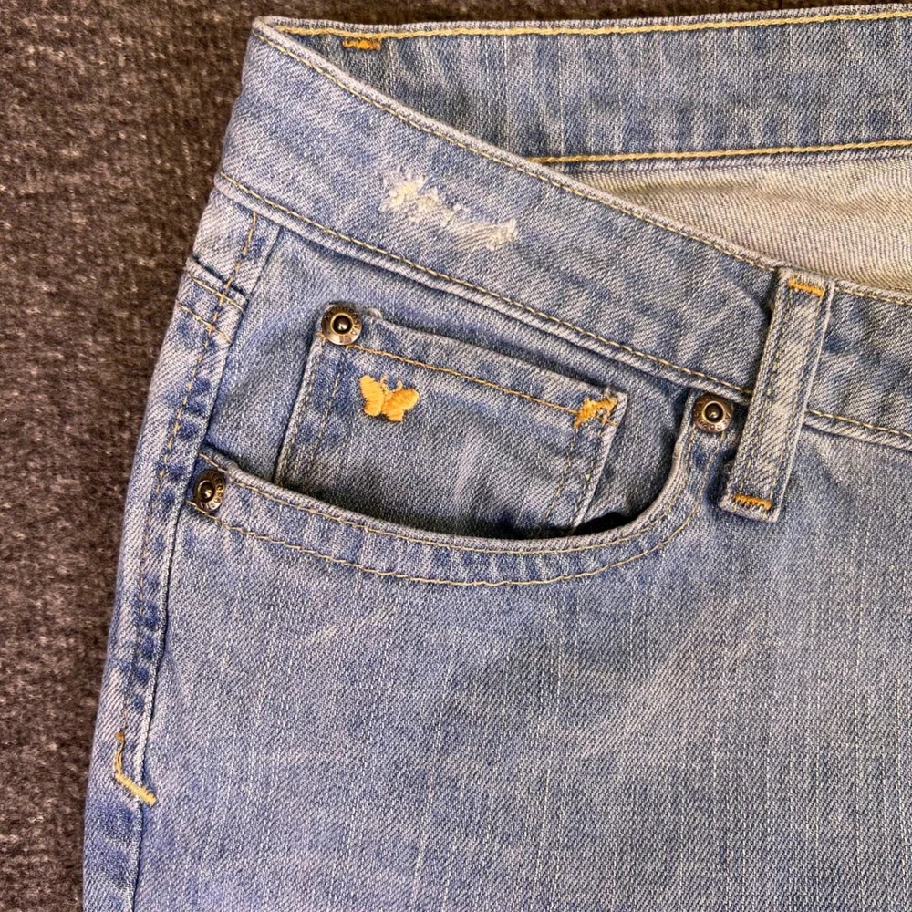 Aeropostale Flare Jeans Womens 13/14S Light Wash Low-Rise Stretch Y2K Fit35x30.5